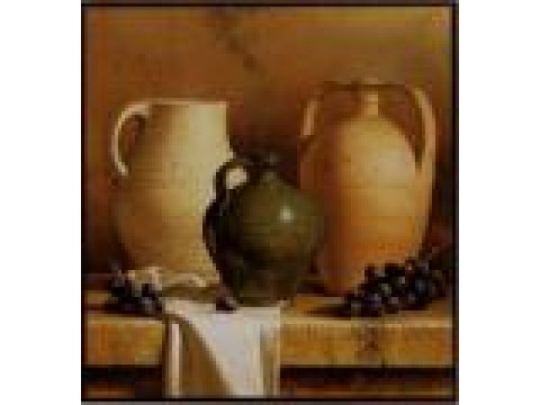 Earthenware with Grapes, Gelled