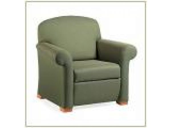 Lawson arm lounge chair. Maple hardwood block legs