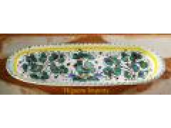 800/29 11'' Oval Serving Tray - Galleto Verde