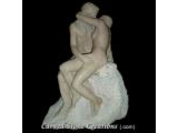 FIG-M017 ''The Kiss'' - Hand-Carved Marble Statuary