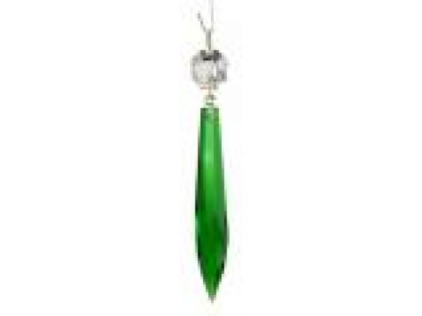 green faceted lighting crystal