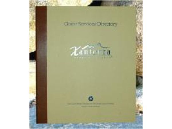 A Green Solution : Xanterra Guest Directory with recycled materials