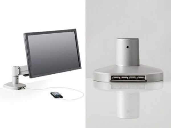 Busby is First Desktop Accessory to Add USB Hub to Monitor Mount
