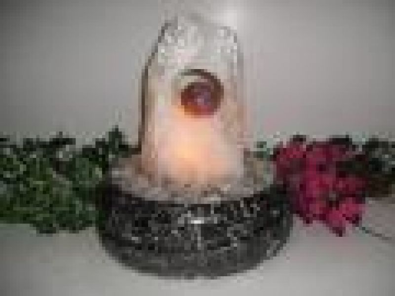 Designer Fountain Crystal Quartz-Large With Light