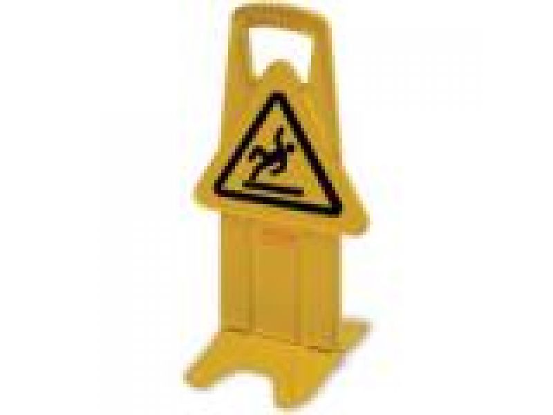 9S09-25 Stable Safety Sign with International Wet Floor Symbol