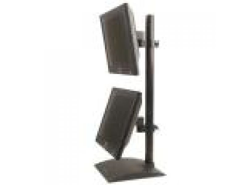 9109-D - Dual flat panel stand with pivot and tilt