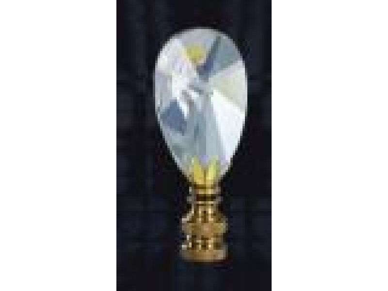 crystal almond table lamp finial