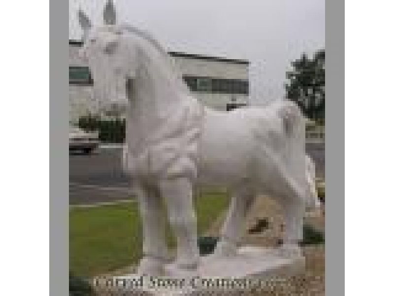 AST-105, ''The Trojan Horse'' Hand-Carved Granite Sculpture