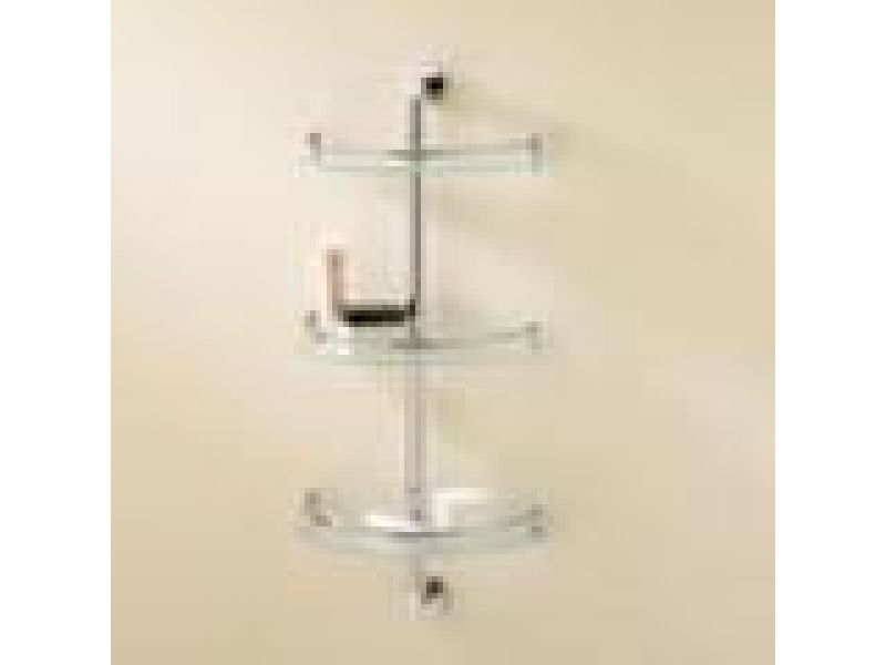 3-Tier Fixed, Curved Shelf Unit