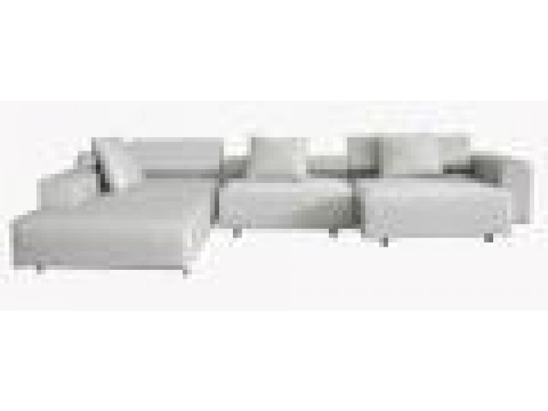 SL 228 White, Micro Fiber Sectional Sofa