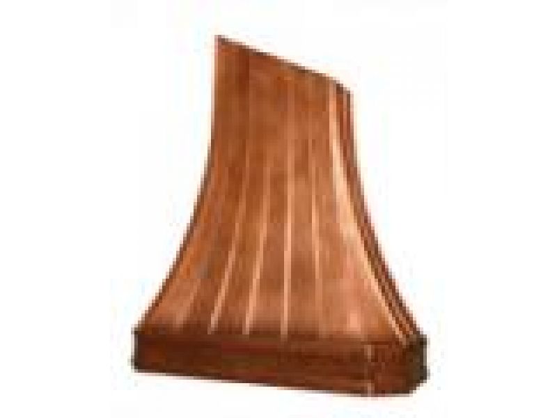 French Sweep Copper Hood with Standing Seams