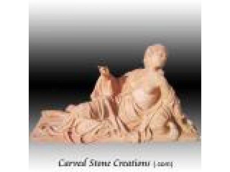 FIG-M068, ''Draped Goddess'' Hand-Carved Marble Statue