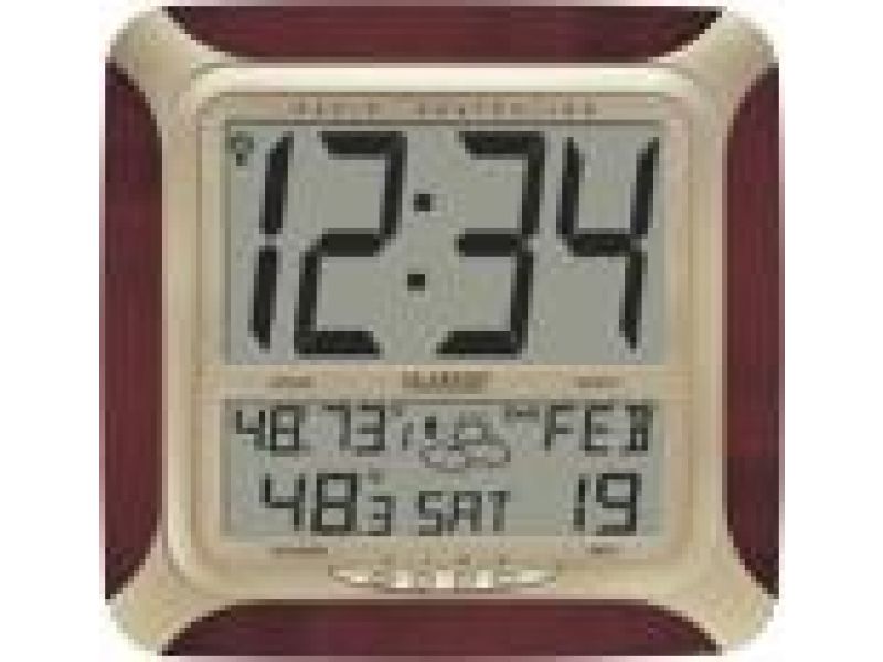 WS-8249U-CHAtomic Digital Wall Clock with Forecast & Weather
