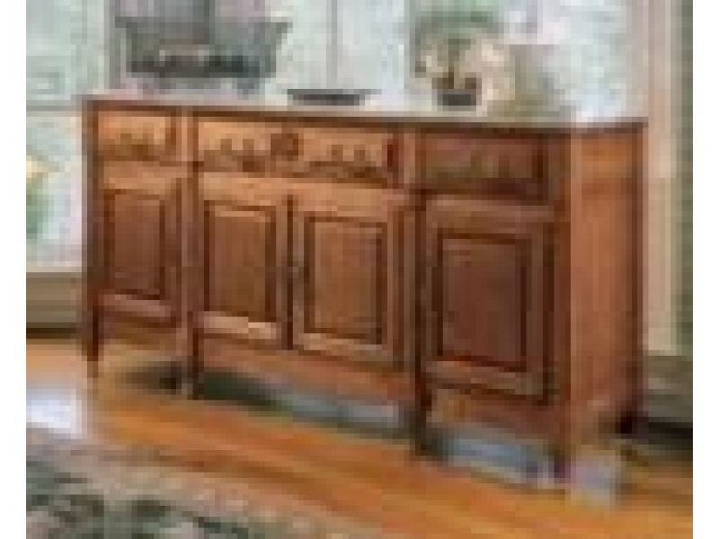 1898 1/2 Credenza with Polished Granite Top