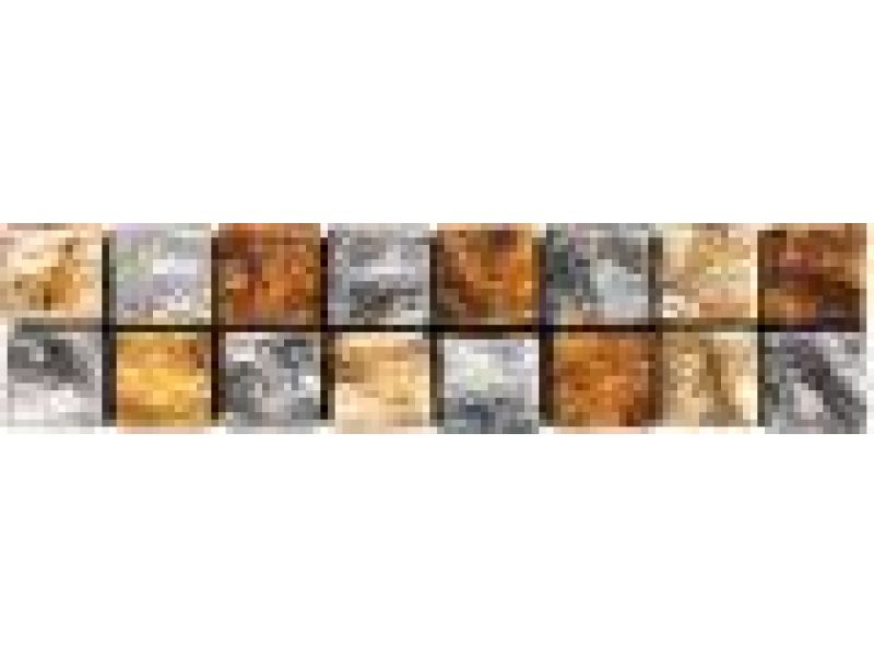 VG113 Silver Leaf/Amber/Gold Mosaic Liner Bar 2
