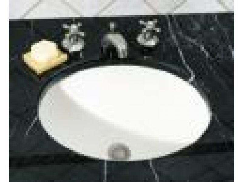 Oval Undercounter Basin with Center Drain