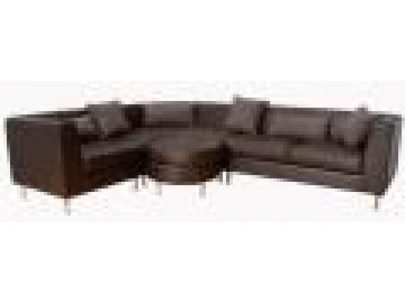 SL 151 Dark Brown, Leather Sofa Set
