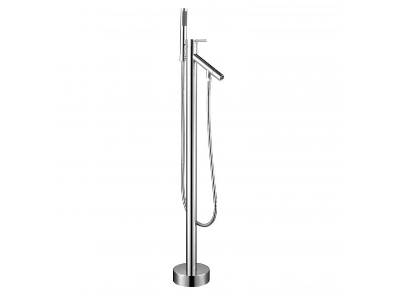 Primrose Floor Mounted Tub Filler Faucet with Hand Shower