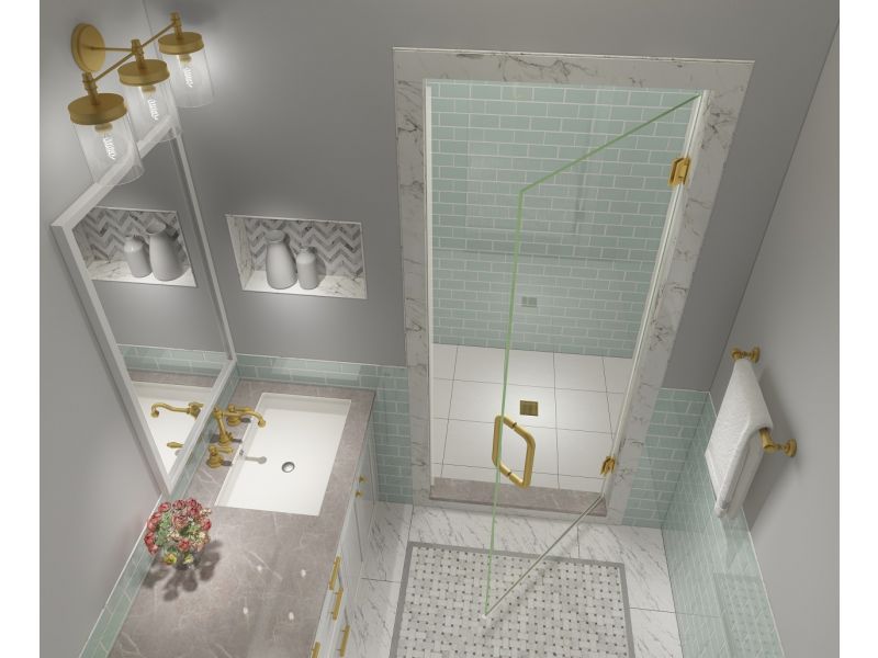 Kinkade XL Completely Frameless Shower Door Collection