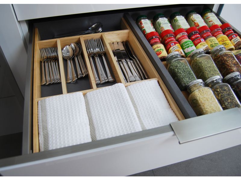 Stainless Steel Cabinet Drawers and Roll-Out Storage