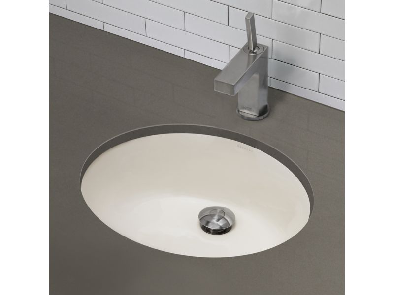 1401 Oval Vitreous China Undermount Lavatory with Overflow