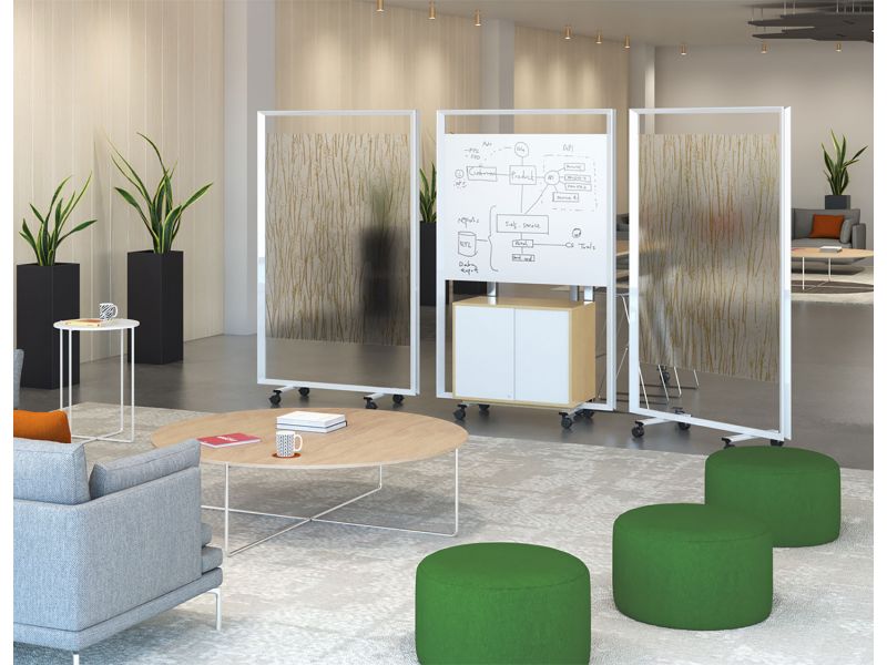 Define your own space with TELAIO, Mobile Space Division Partitions