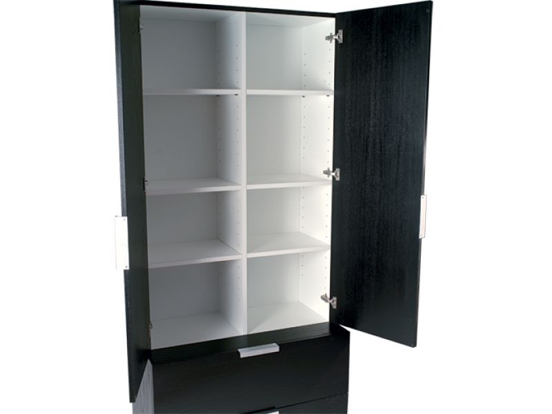 Bookcase with Doors and Lateral File Base