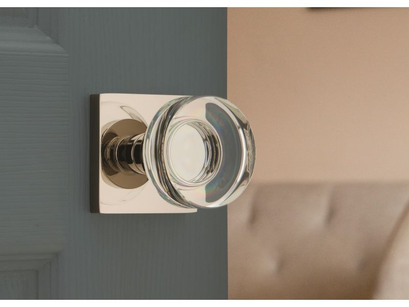 Modern Disc and Square Crystal Knobs