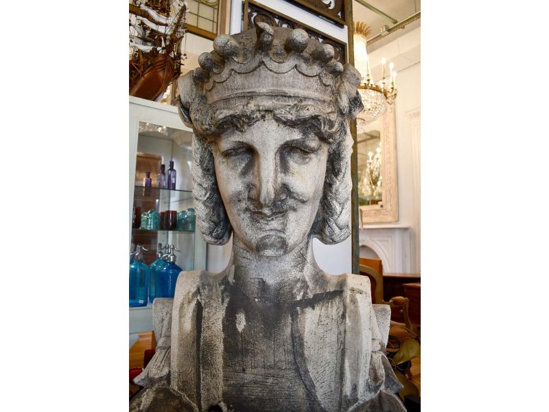 Ariadne Head - Antique Reclaimed Vanderbilt Stone from Vanderbilt Hotel at 4 Park Ave South, NYC 