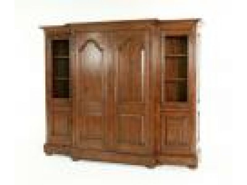 6017-6019E Armoire (Arched Doors) with Side Sectio