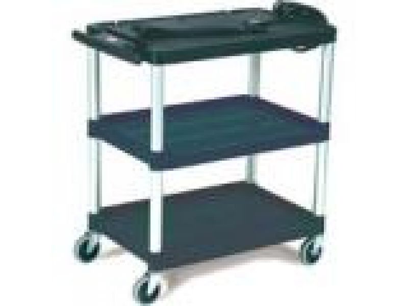 9T28 Audio-Visual Cart, Open Cart with 3 Shelves, 3