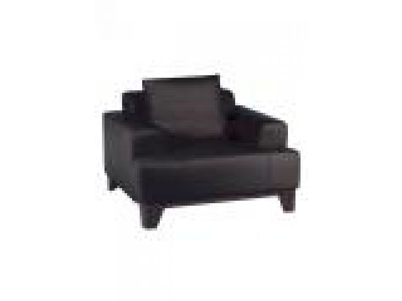 Milano Lounge Chair, leather - Black