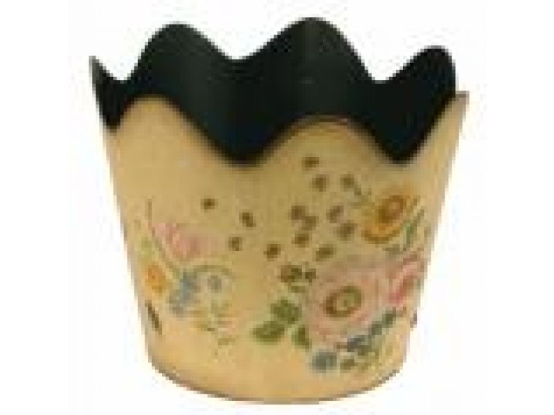Mfg #: 03-1671 SCALLOPED PLANTER WITH ROSES AND BU