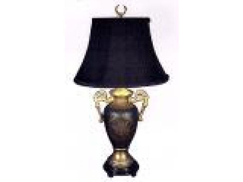 Mfg #: L-8116 LAMP GREEN AND GOLD WITH HANDLES