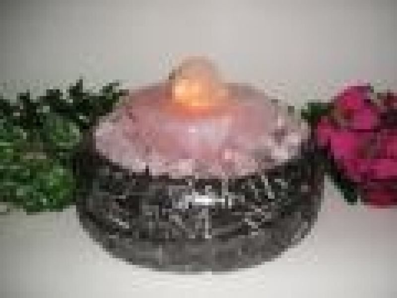 Floating Sphere Fountain Rose Quartz-Large With Li