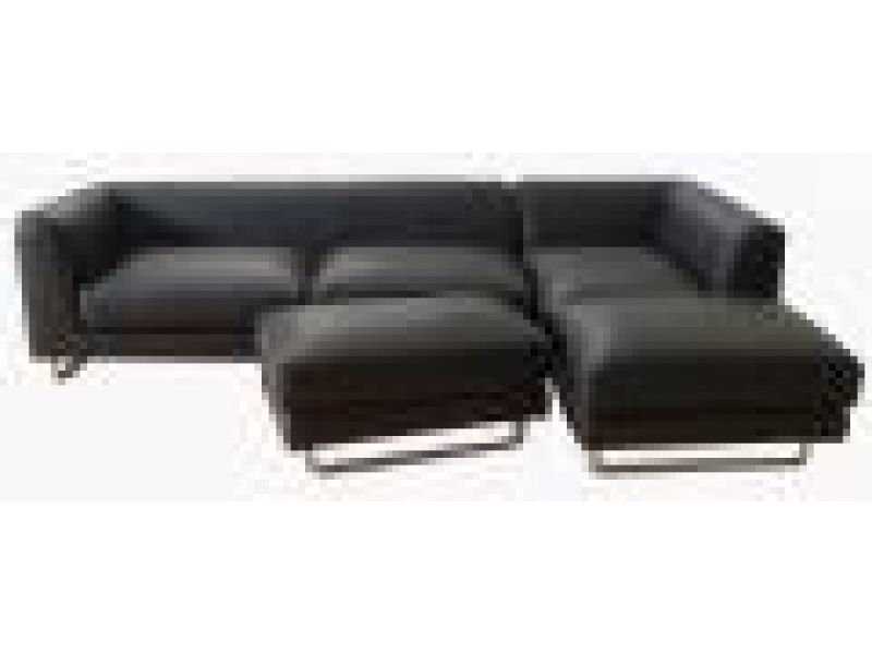 SL 150 Black, Leather Sofa