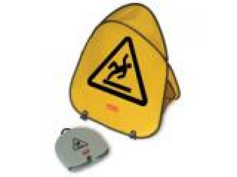 9S07-25 Folding Safety Cone with International Wet Floor Symbol