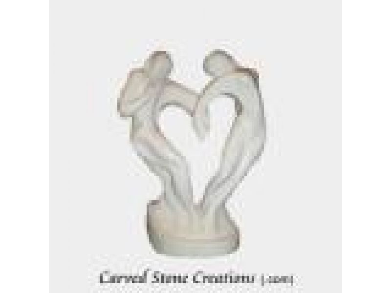 'Abstract Love'' Hand-Carved Marble Statuary