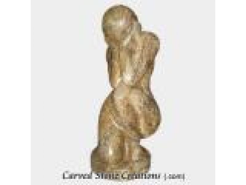 'Contemplation'' Contemporary Hand-Carved Marble Statuary Figure