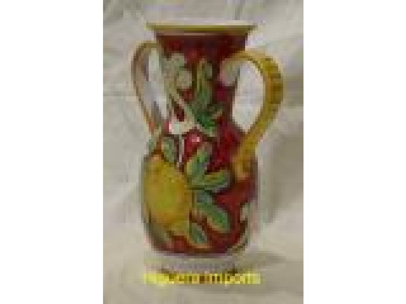 255/20 8'' Vase w/Handles - Frutta Rosso