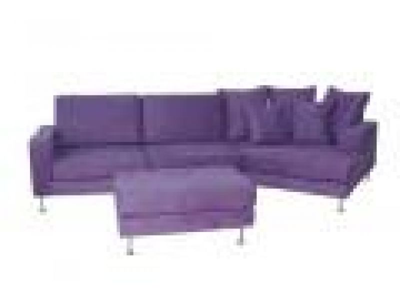 SL 162 Purple, Fabric Sofa & Ottoman