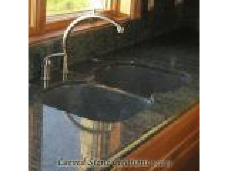 ABV-H1100, Hand-Carved Undermount Kitchen Sink w- Double Basin
