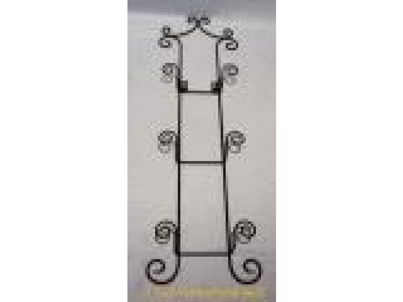 Wrought Iron 3-Tier Wall Rack