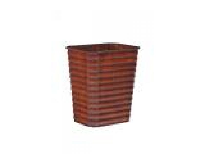 Ribbed Pine Wastebasket-Large