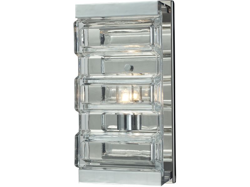 Corrugated glass sconce