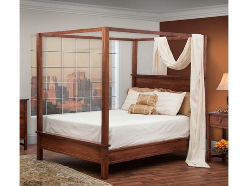 Amish Modern Shaker Canopy Bed