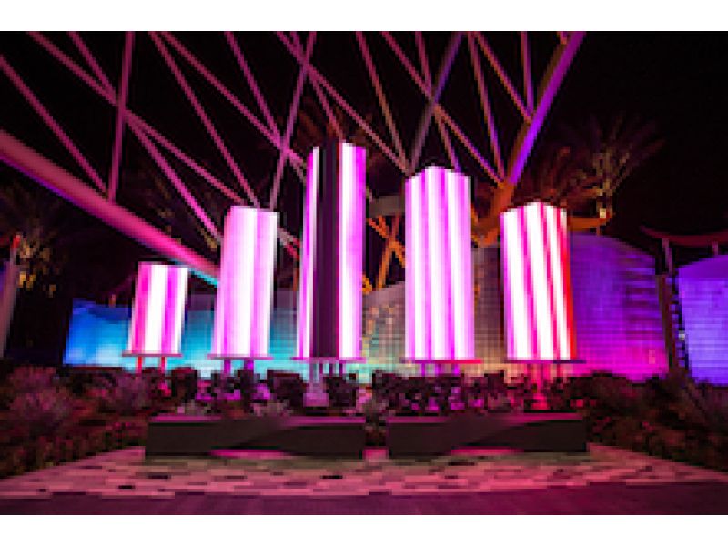 EXTECH\'s Wind-driven, Flapper-panel Walls Create Welcoming Entrance at Morongo Casino