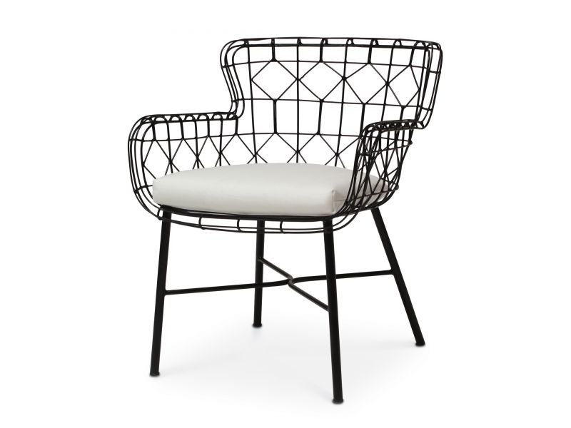 Capri Outdoor Arm Chair, Black