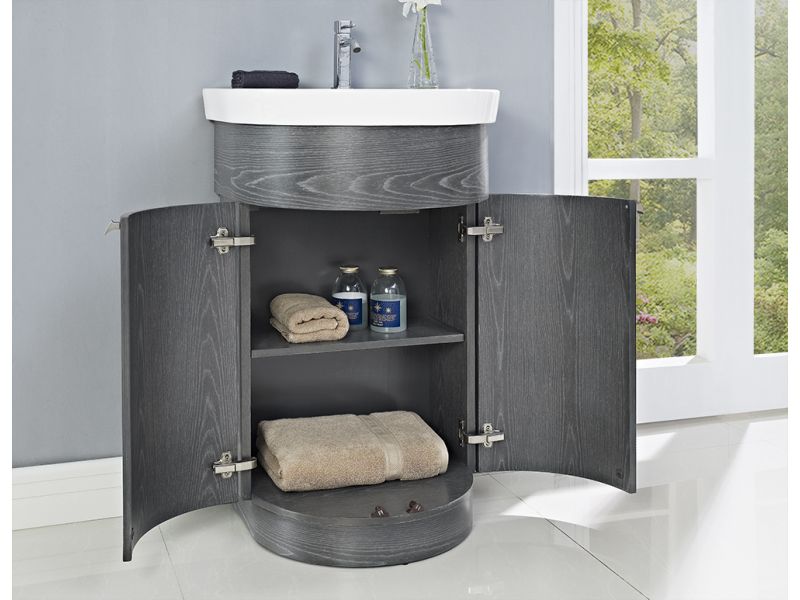 Boulevard 24 Vanity and Sink Set - Charcoal Gray