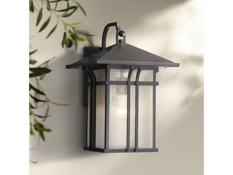 Syon Bronze and Glass Outdoor Wall Light